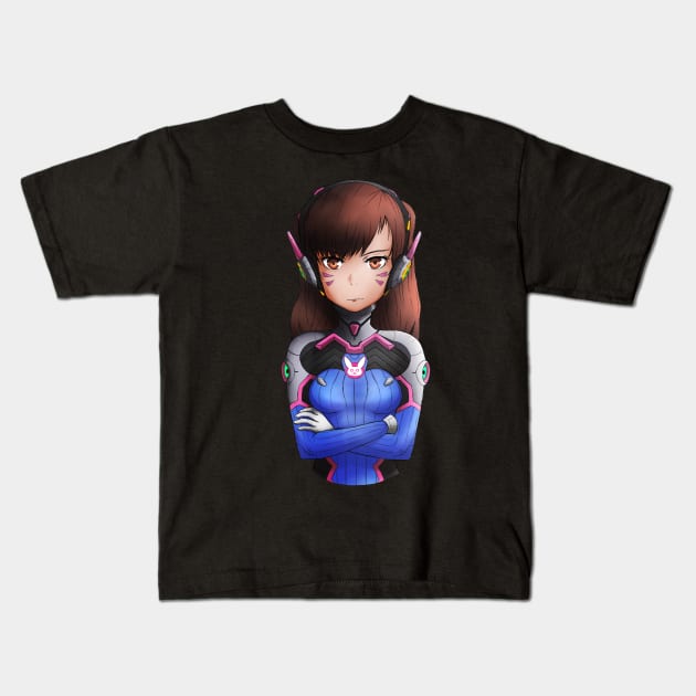 D.va Kids T-Shirt by Shiro743